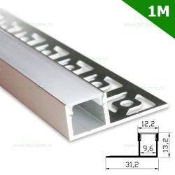 Profil Aluminiu Incastrat Sub Tencuiala 1M 9.6MM LZ4914