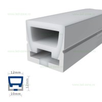 ACCESORII BANDA LED, Profil Flexibil Aplicat Silicon Mat 12x12mm , LED-Zone.ro