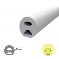 ACCESORII BANDA LED, Profil Flexibil Aplicat Silicon Mat Rotund D-13mm, LED-Zone.ro