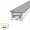 Profil Flexibil Incastrat Silicon Mat 20x14mm