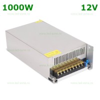 BENZI LED, Sursa Alimentare Banda LED 12V 1000W Carcasa Metal cu Ventilator, LED-Zone.ro