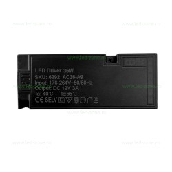 Sursa Slim 12V 36W Pentru Iluminat Banda LED Rafturi cu Senzor LZ4372