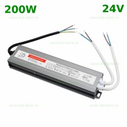 Sursa Alimentare Banda LED 24V 200W IP67 Waterproof Slim