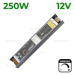 Sursa Alimentare Banda LED 12V 250W Slim Dimabila TRIAC