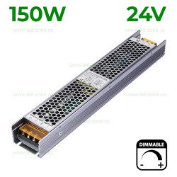 Sursa Alimentare Banda LED 24V 150W Slim Dimabila TRIAC