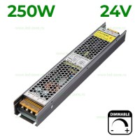 ALIMENTARE BANDA LED 24V, Sursa Alimentare Banda LED 24V 250W Slim Dimabila TRIAC, LED-Zone.ro