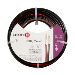 Conductor Electric 2x0.75mm Rosu Negru Rola 10 Metri Conductor Electric 2x0.75mm Rosu Negru Rola 10 Metri