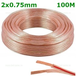 Conductor Electric 2x0.75mm Transparent Rola 100 Metri