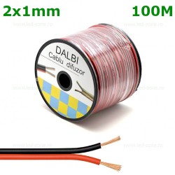 Conductor Electric 2x1mm Rosu Negru Rola 100 Metri