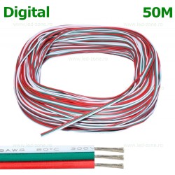 Conductor Electric 3 Fire Banda LED Digitala Rola 50M
