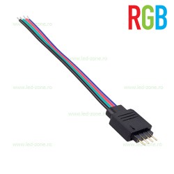 Conector Alimentare 4 Pini Banda LED SMD 5050 12V RGB