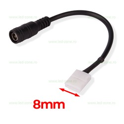 Conector Alimentare Banda LED 12V 8mm Mufa Mama Interior