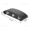 Aplica LED 2x3W Exterior Negru LZ2056-6 Alb Cald + Alb Rece