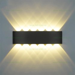 Aplica LED 2x6W Exterior Negru LZ813-12