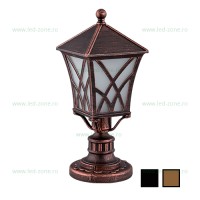 FELINARE, Felinar Iluminat Exterior Aplicat Negru ALEK, LED-Zone.ro