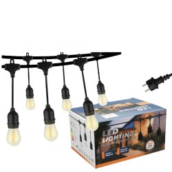 Ghirlanda 10M cu 20 Becuri LED Filament Glob Clar