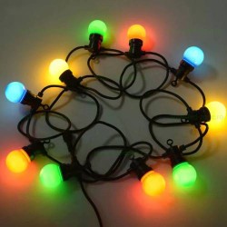 Ghirlanda 5M cu 10 Becuri LED Diverse Culori IP44