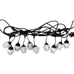 Ghirlanda 5M cu 10 Becuri LED IP65 Suspendate