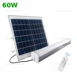 Corp Iluminat LED 60W 60cm cu Panou Solar si Telecomanda