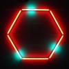Hexagon LED Honeycomb RGB Digital Tuburi 440mm