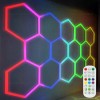 Set 14 Hexagoane LED Honeycomb RGB Digitale Tuburi 440mm