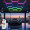 Set 14 Hexagoane LED Honeycomb RGB Digitale Tuburi 440mm