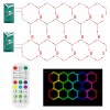 Set 14 Hexagoane LED Honeycomb RGB Digitale Tuburi 440mm