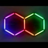 Set 2 Hexagoane LED Honeycomb RGB Digital Tuburi 440mm