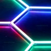 Set 2 Hexagoane LED Honeycomb RGB Digital Tuburi 440mm