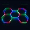 Set 5 Hexagoane LED Honeycomb RGBW Digitale Tuburi 440mm