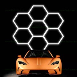 Set 7 Hexagoane LED Honeycomb 240W Tuburi 440mm