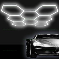 CORPURI LED LINIARE INTERIOR, Set 8 Hexagoane LED Honeycomb 280W Tuburi 566mm, LED-Zone.ro