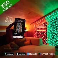 INSTALATII LED SARBATORI - Reduceri Instalatie LED Perdea Turturi 5x1m Digitala SMART Bluetooth Telecomanda Promotie