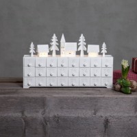 INSTALATII LED INTERIOR, Black Friday - Calendar Advent LED cu 24 de sertare din Lemn YULETIDE 410389, LED-Zone.ro