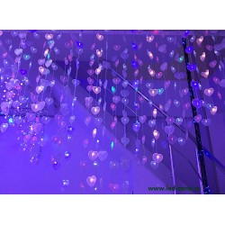 Instalatie LED Perdea Inimioare 2x1.5m Diverse Culori