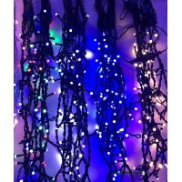 INSTALATII LED INTERIOR, Black Friday - Instalatie LED Perdea Turturi 4x1m  Fir Negru Digitala, LED-Zone.ro