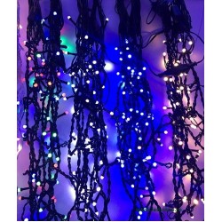 Instalatie LED Perdea Turturi 4x1m  Fir Negru Digitala