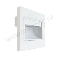 SPOTURI LED, Spot LED 1W Patrat Alb Trepte, LED-Zone.ro