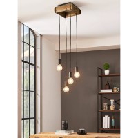 LUSTRE LED SUSPENDATE, Black Friday - Lustra 4 Socluri Vintage E27 WOOTTON 4, LED-Zone.ro