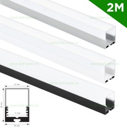 Profil Aluminiu Aplicat Dispersor Mat 2M 31MM LZ9900