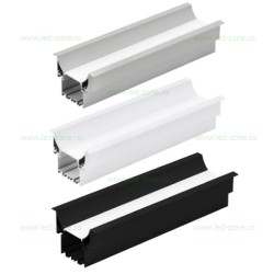 Profil Aluminiu Incastrat Dispersor Mat 2M 34MM LZ9900