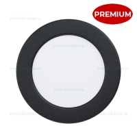 SPOTURI LED ROTUNDE, Spot LED 3W Rotund Negru IP44 FUEVA, LED-Zone.ro