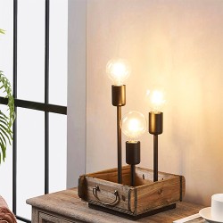 Veioza LED 3xE27 Vintage WOOTTON