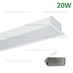 Corp Iluminat LED 20W 60cm Incastrabil Liniar EL-S48 Alb Emergenta