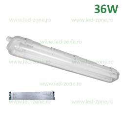 Corp Iluminat LED 2X18W 127cm Incastrabil Liniar BELLA Gri Emergenta