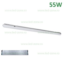 Corp Iluminat LED 55W 148cm Incastrabil Liniar BELLA Gri Emergenta