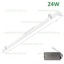 Corp Iluminat LED 24W 60cm Incastrabil Liniar Alb Emergenta