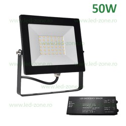 Proiector LED 50W HELIOS Negru Emergenta 