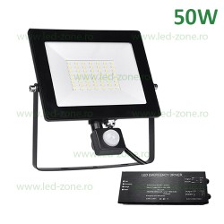 Proiector LED 50W Senzor HELIOS Negru Emergenta