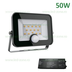 Proiector LED 50W Senzor VEGA Negru Emergenta
